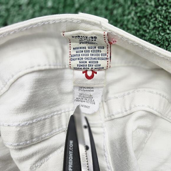True Religion Women's Size 27 White Lizzy Denim Summer Cropped Jeans - Picture 13 of 16